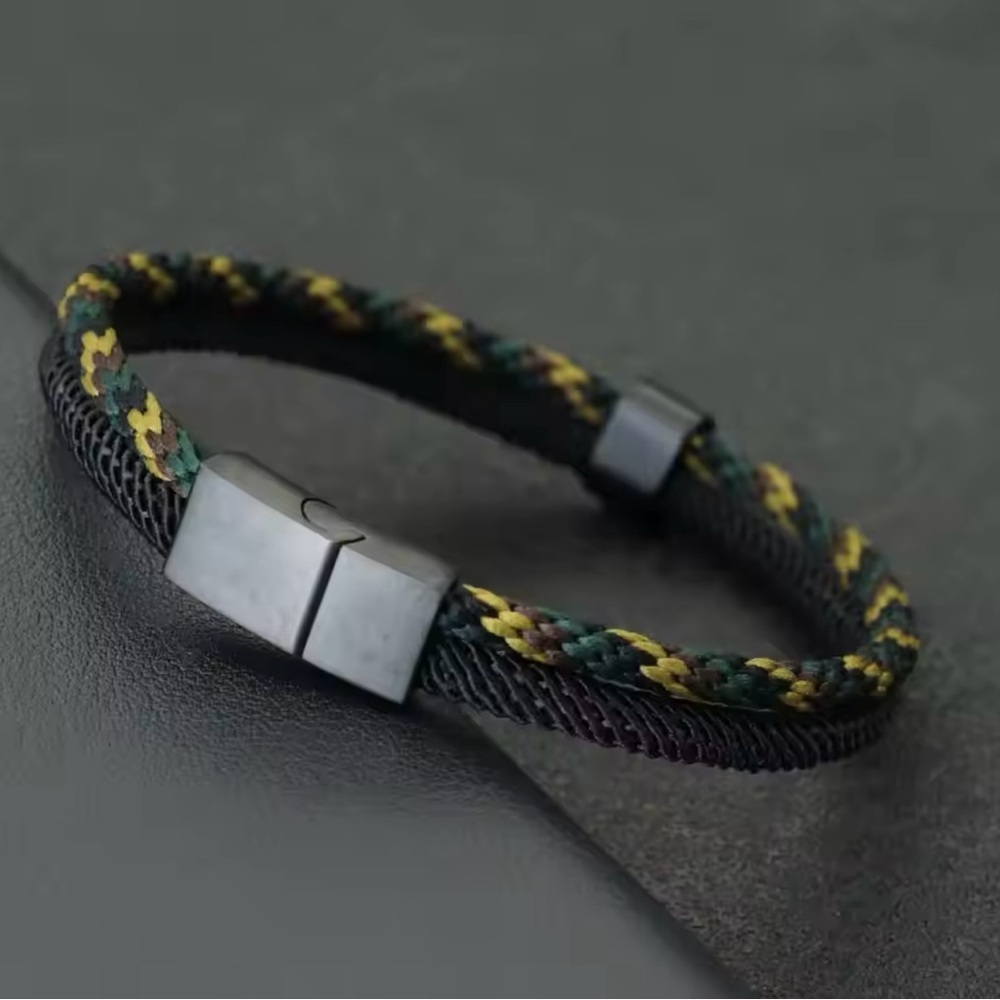 New Minimalist Men Rope Bracelet Double Layer Bracelet 8.5” and 7.5” available